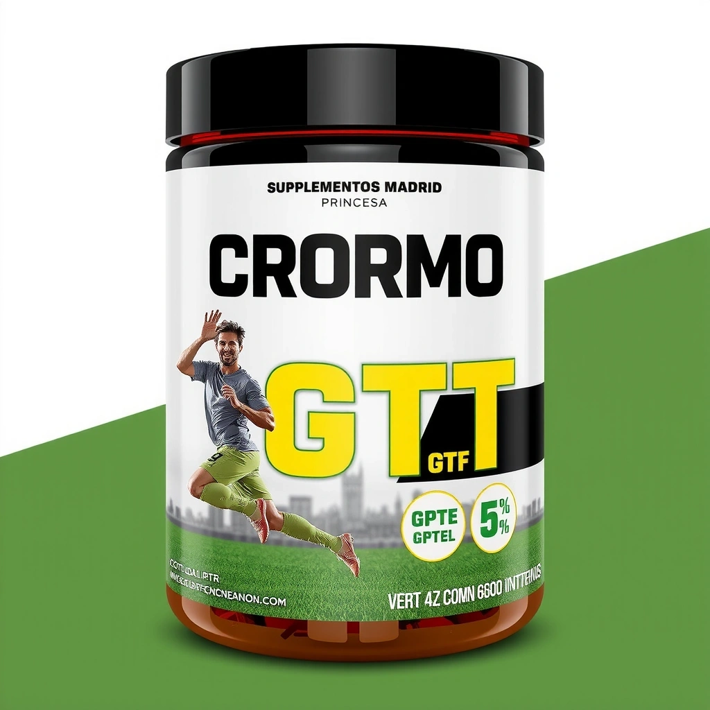 Envase de Cromo GTF de Suplementos Madrid Princesa